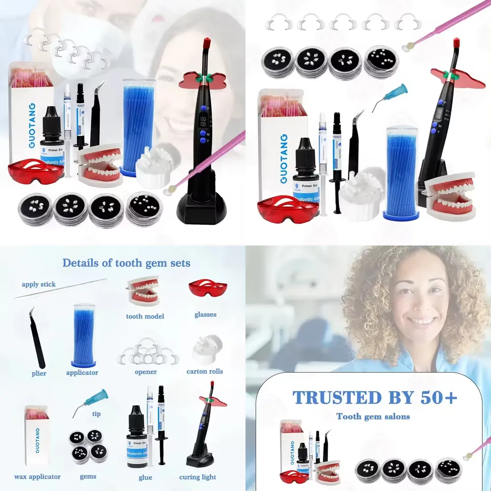 Teeth Whitening Kit With Light - 【CHIMU HOME】 전문가용 DIY 메이크업 치아