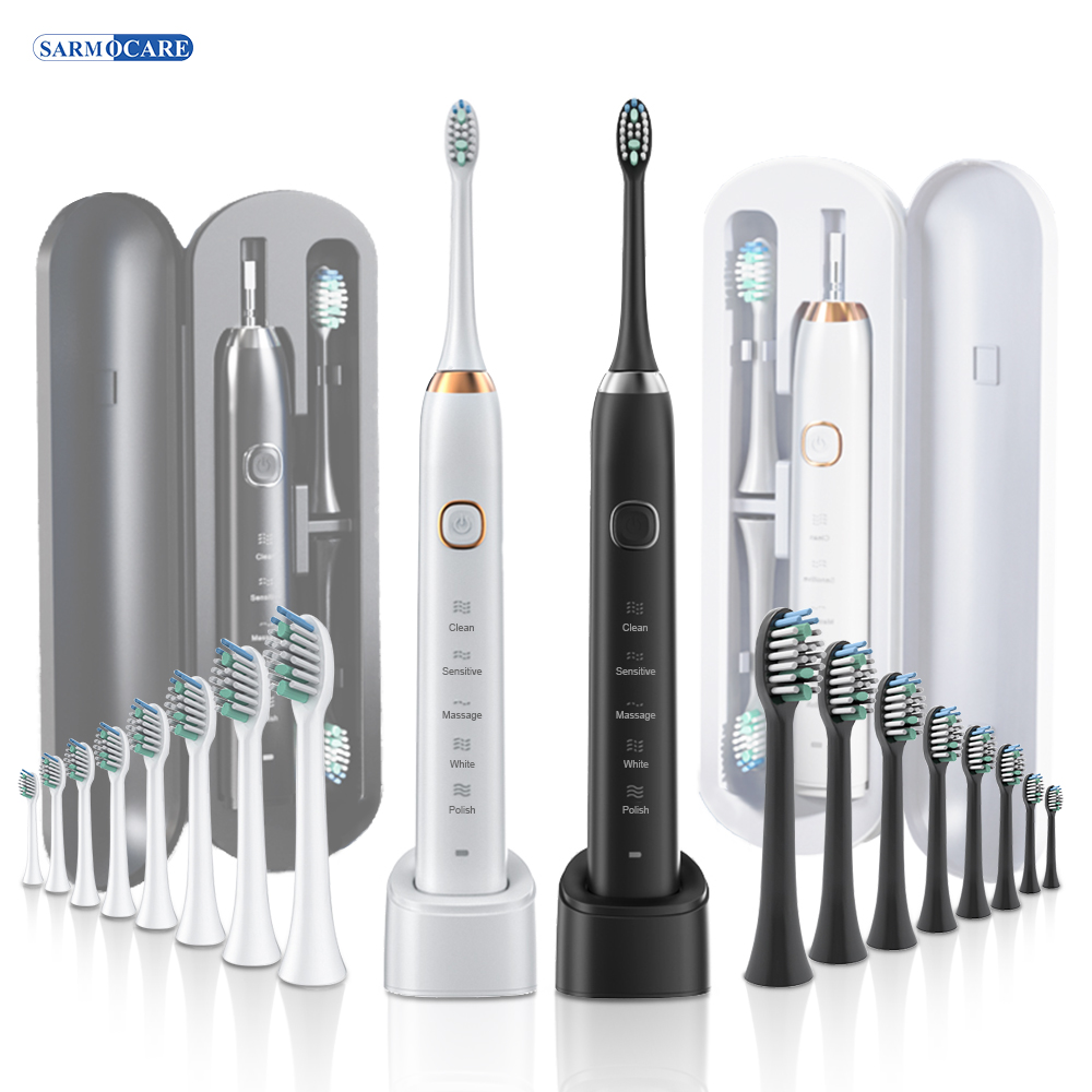 Teeth Whitening Or Tooth Whitening - 전기 음파 칫솔 8 브러시 헤드