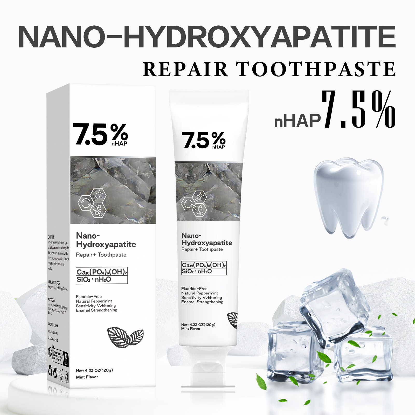 Teeth Whitening Best - 나노 하이드록시아파타이트 치약 커피/차 얼룩 제거
