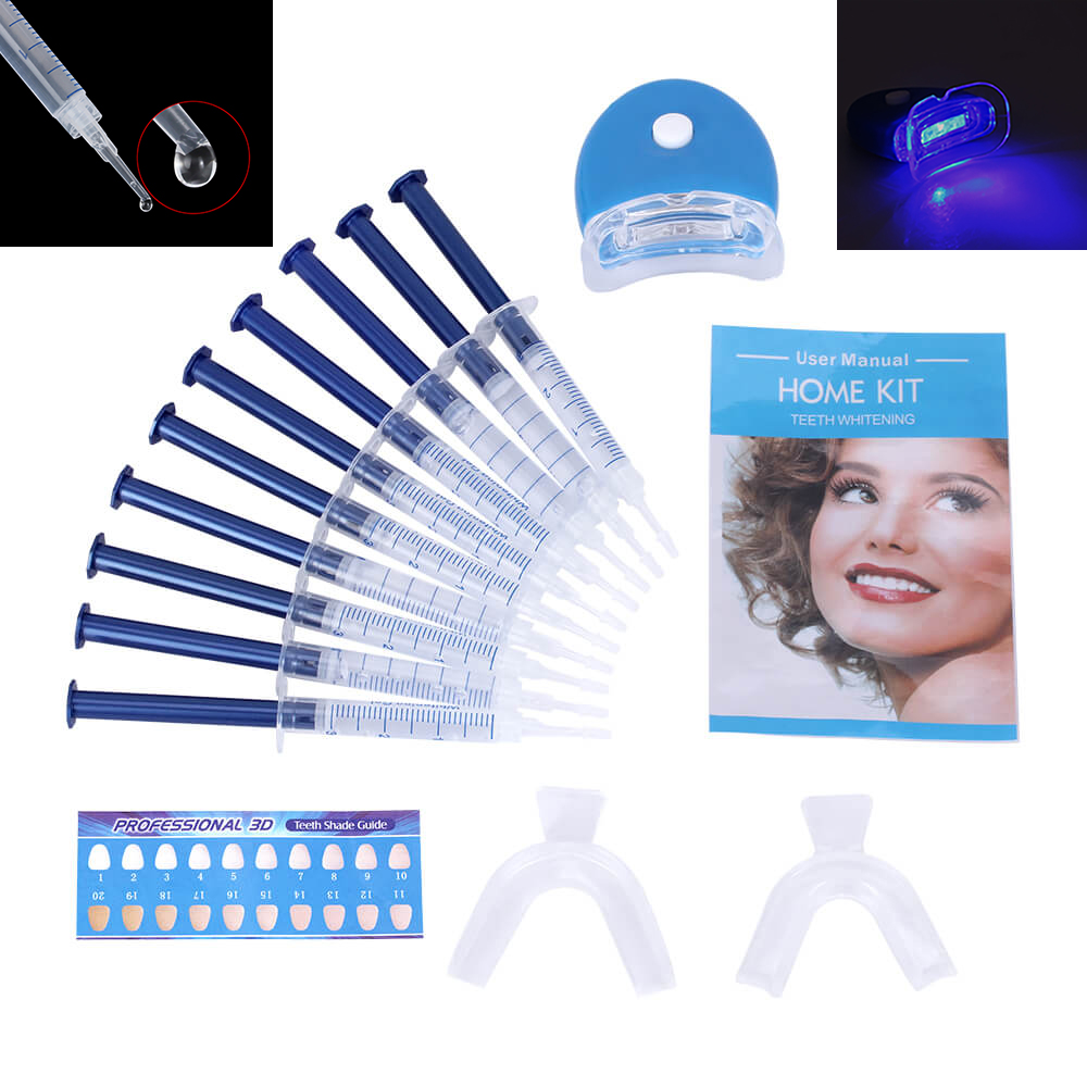 Teeth Whitening Kit With Light - 1 세트 치아 미백 44% 과산화물