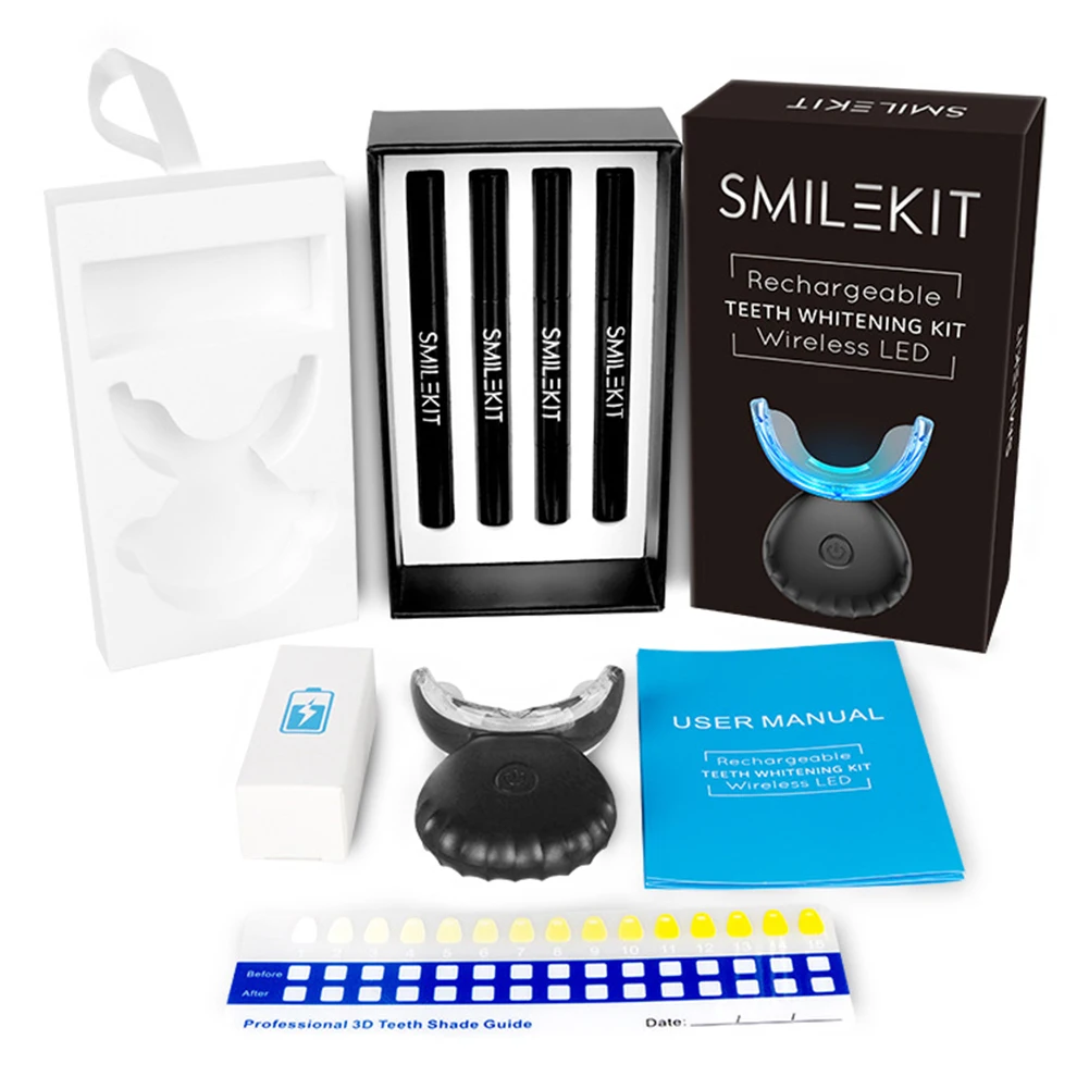 Teeth Whitening Kit With Light - 치과 치아 미백 키트 미니 16