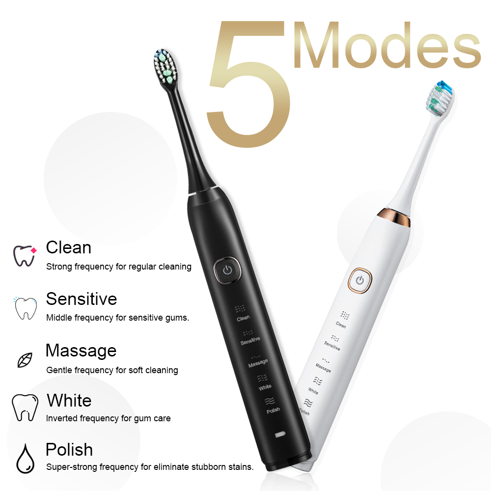전기 음파 칫솔 8 브러시 헤드 스마트 초음파 치과 치 - Teeth Whitening Or Tooth Whitening 리뷰 및 가격