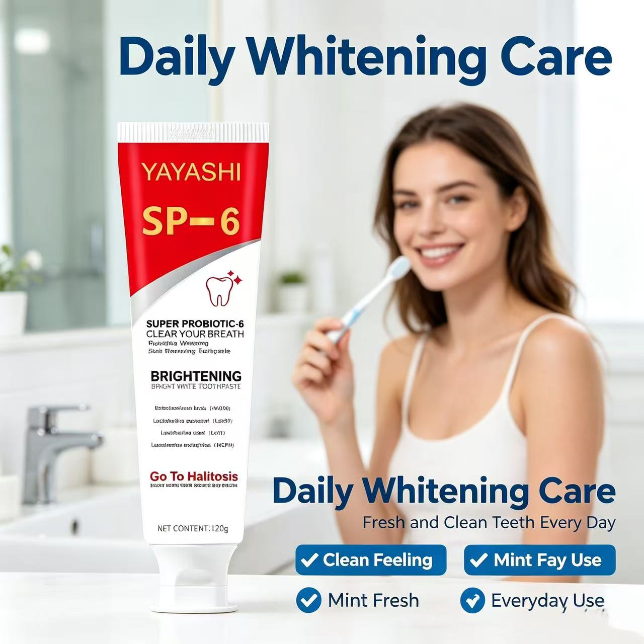 SP-6 프로바이오틱 치약 브라이트닝 민트 프레쉬 브레 - Teeth Whitening Best 리뷰 및 가격