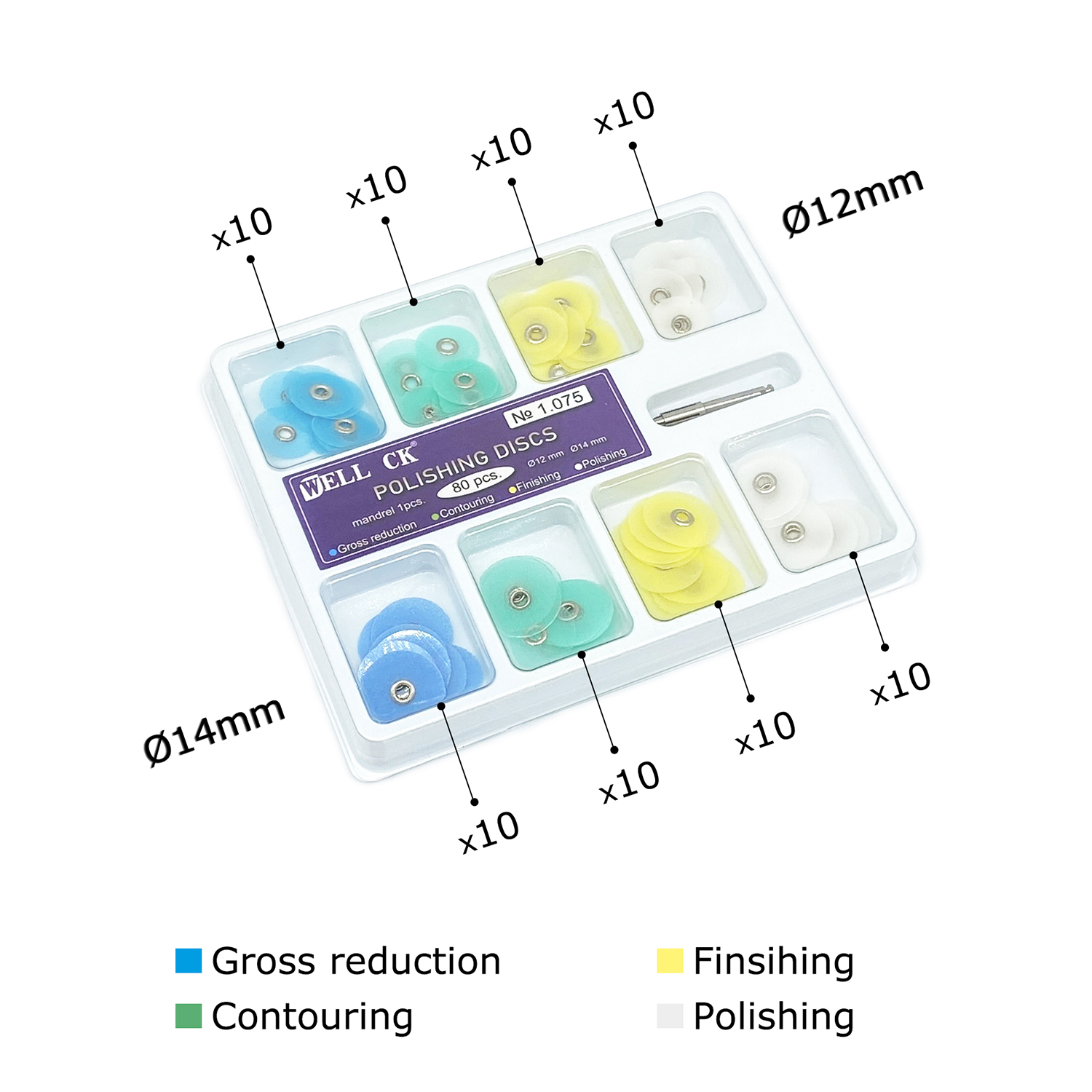 WELL CK 40/80Pcs 치과 연마 디스크 총 감 - Teeth Whitening Home 리뷰 및 가격