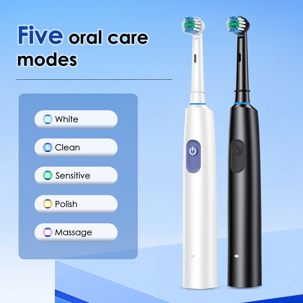 충전식 회전 전동 칫솔, 5 가지 모드 음파 칫솔, 성 - Teeth Whitening Or Tooth Whitening 리뷰 및 가격