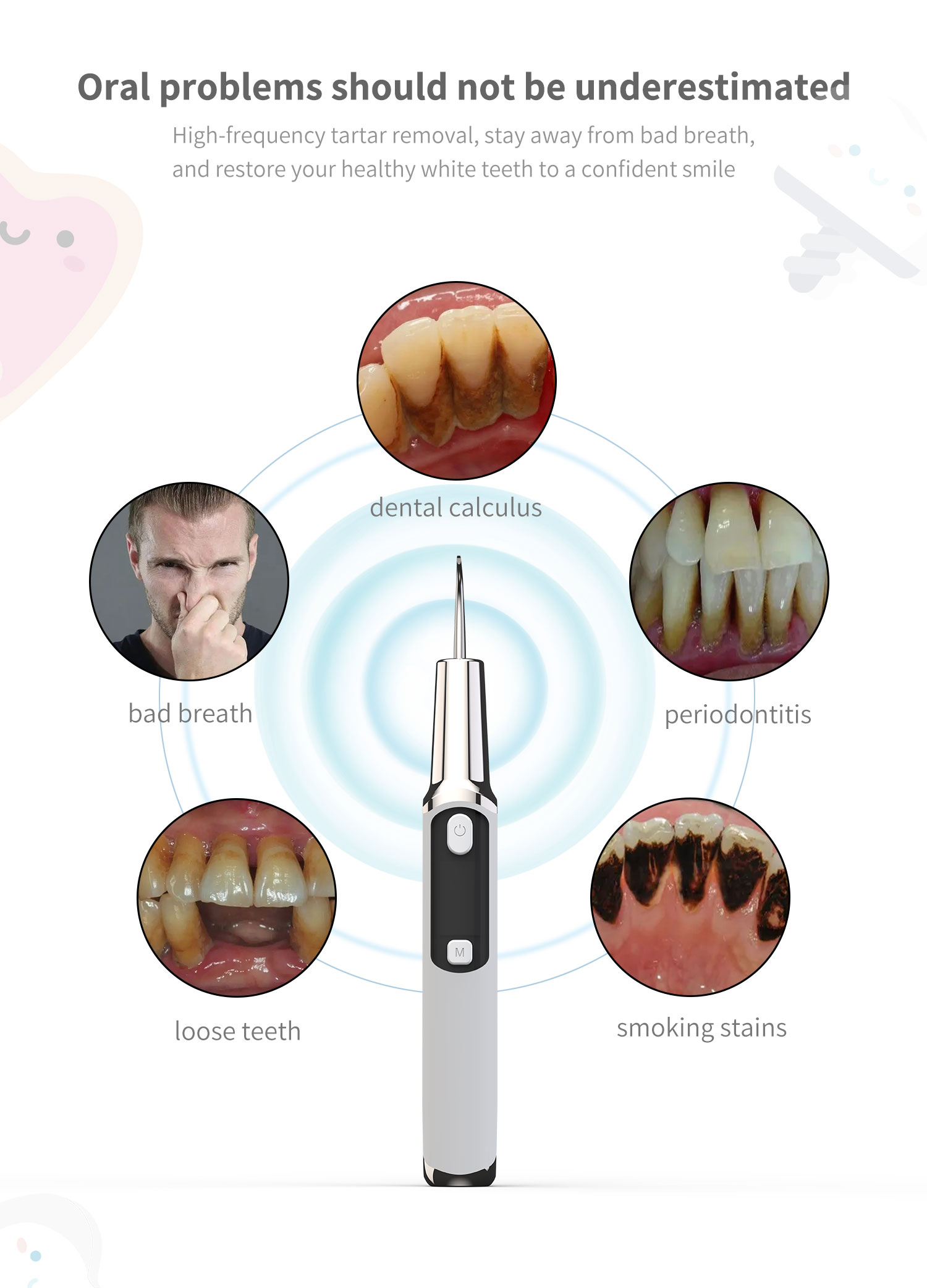 전기 소닉 치과 미적분 스케일러 구강 치아 타르타르 제 - Teeth Whitening Or Tooth Whitening 리뷰 및 가격