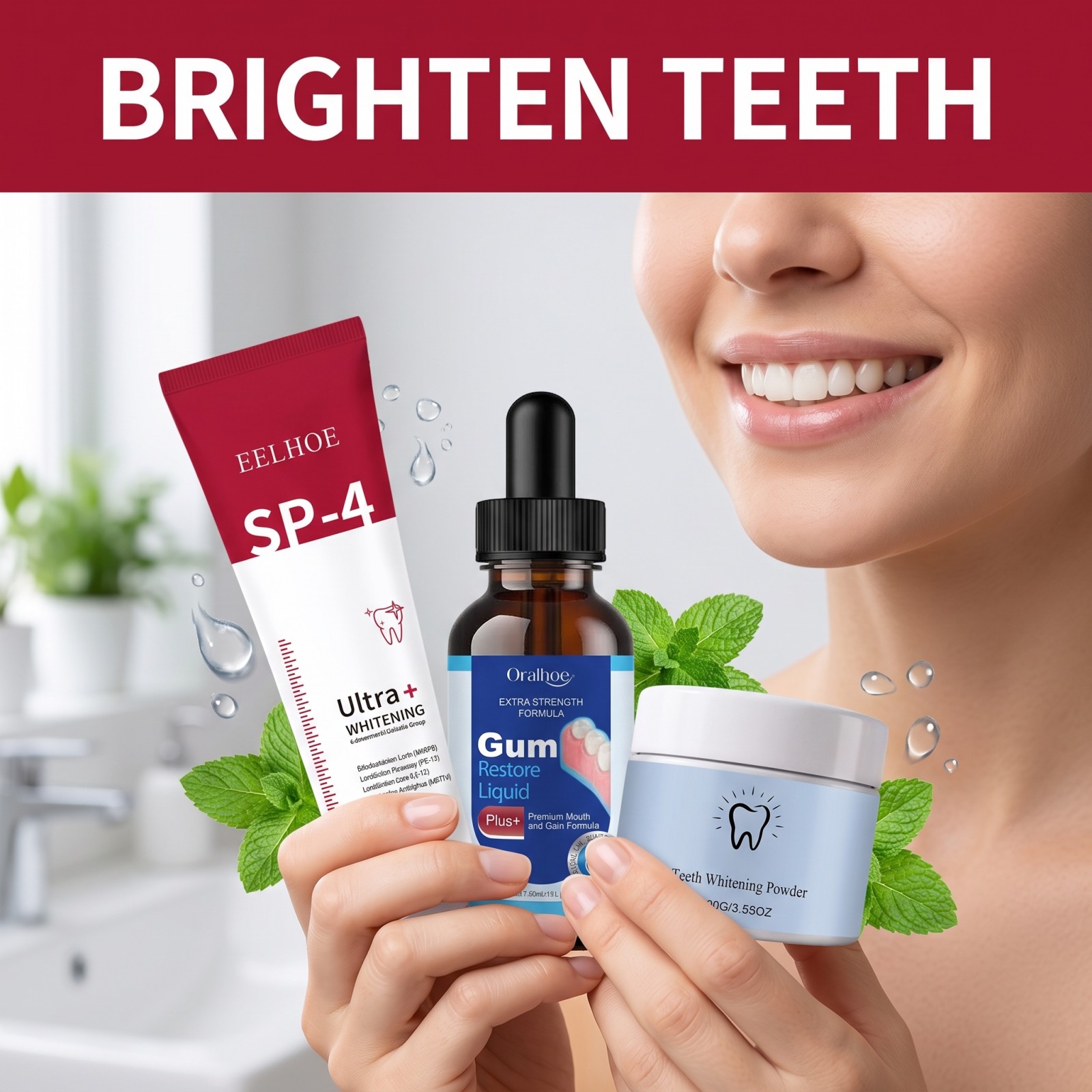 구강 관리 콤보 세트 미백 치약 구강청결제 치아 미백  - Teeth Whitening China 리뷰 및 가격