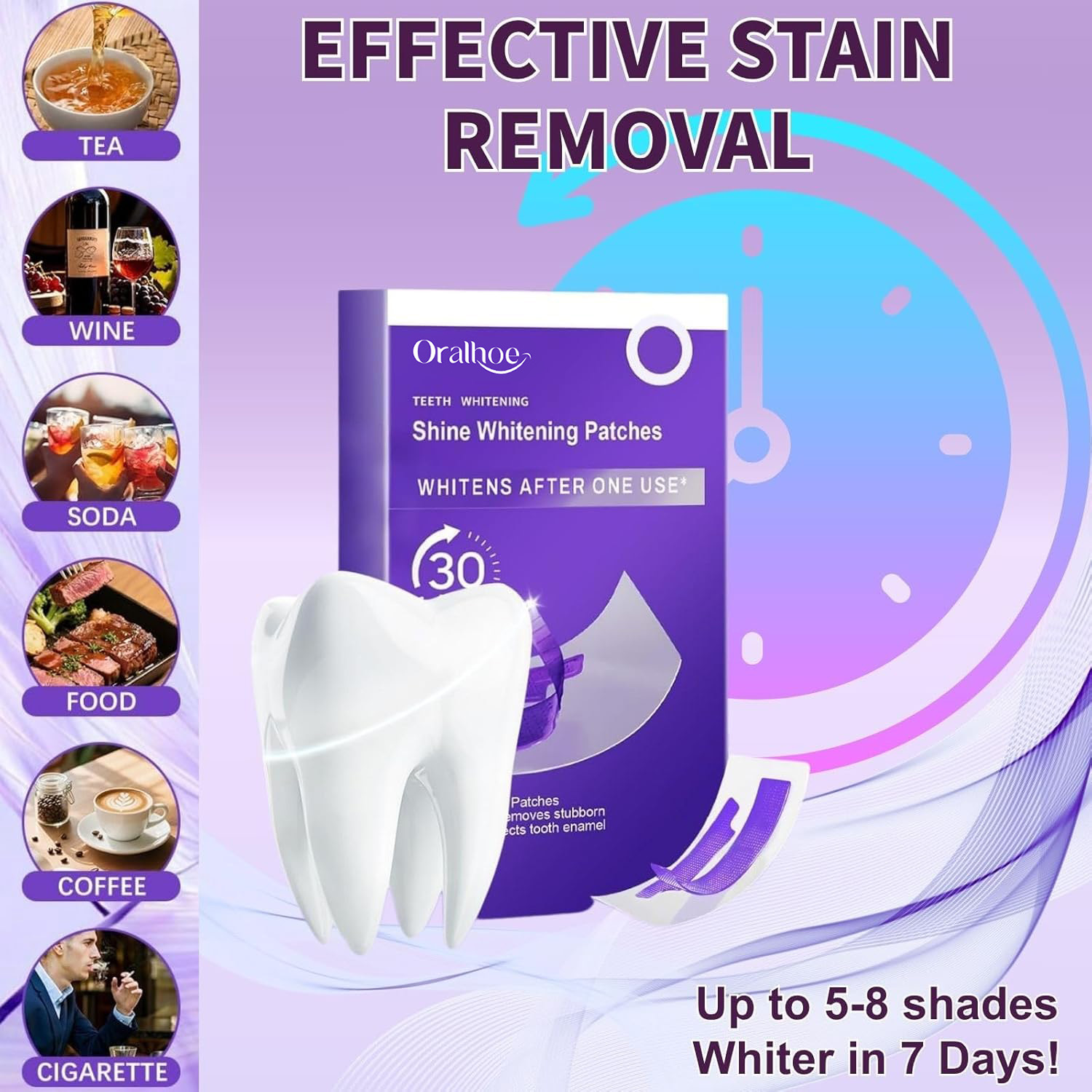 퍼플 치아 미백 콤보 키트 – 얼룩 제거 스트립 & 색 - Teeth Whitening In Office 리뷰 및 가격