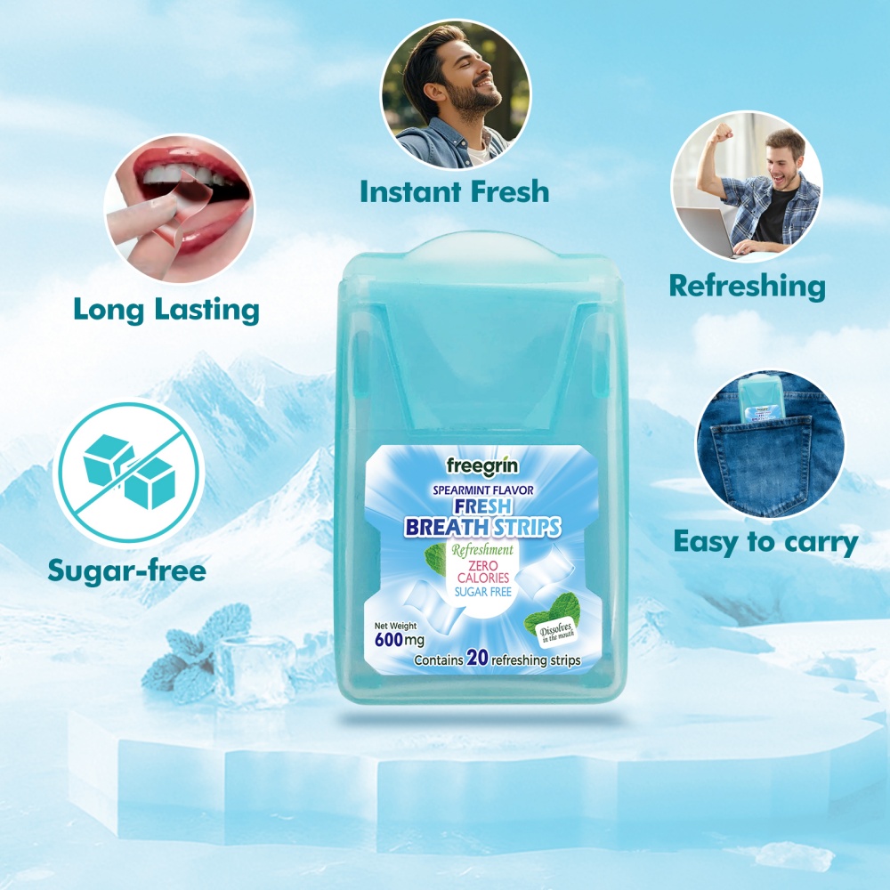 프리그린 스피어민트 향 구취제거 스트립 휴대용 스트립  - Teeth Whitening In Office 리뷰 및 가격