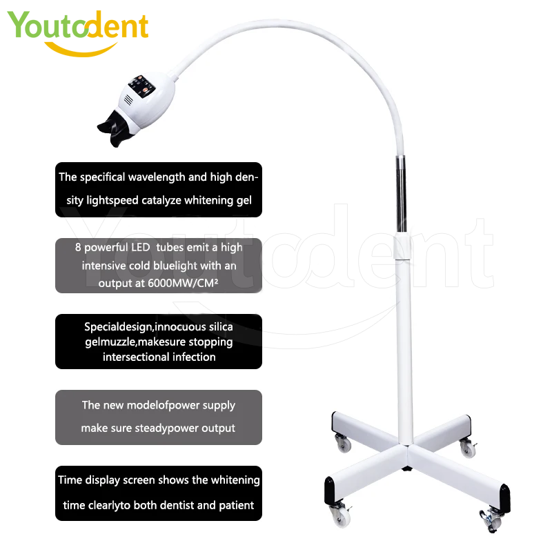 40W 치과 실험실 장비 치아 미백 램프 8 LED 1 - Teeth Whitening Video 리뷰 및 가격