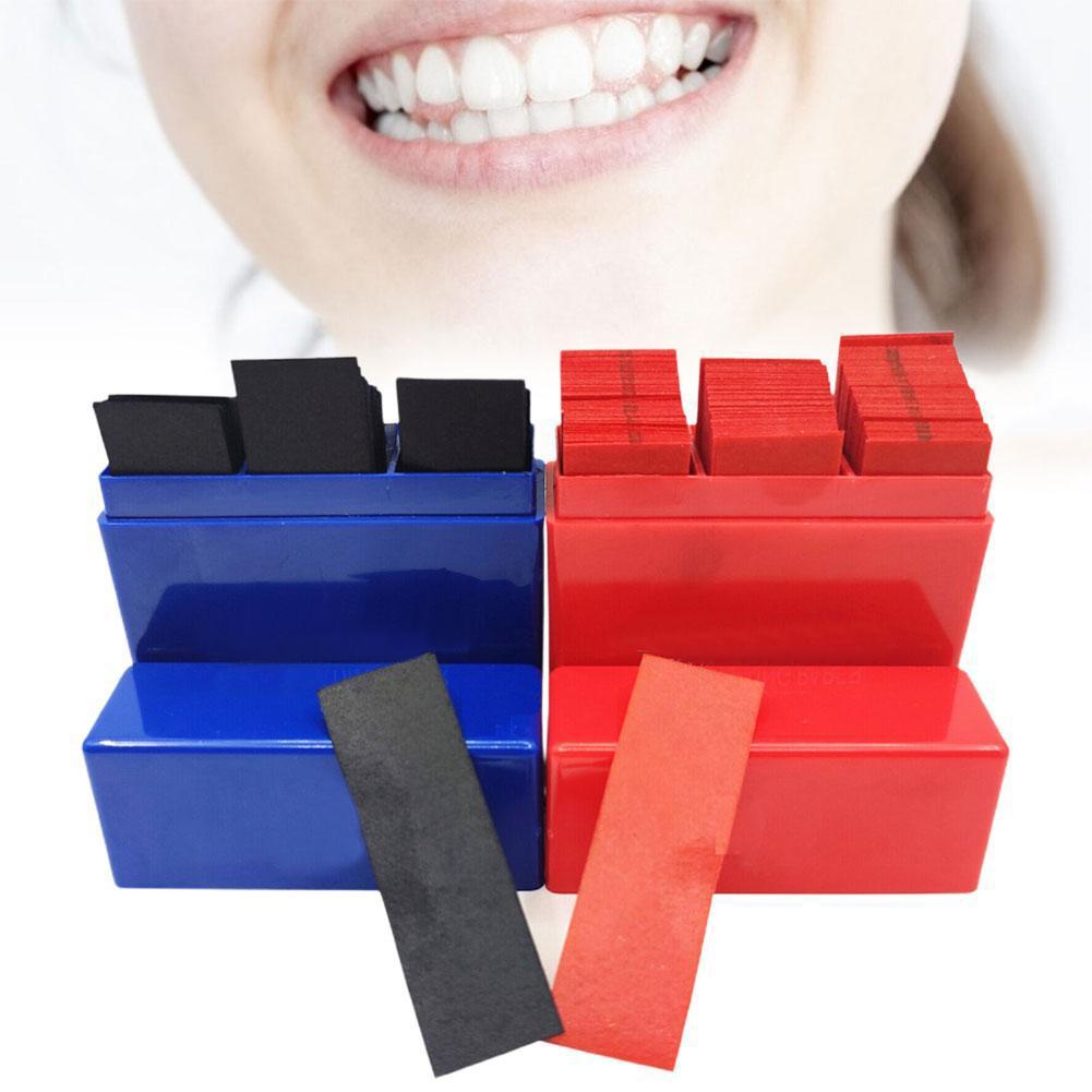 300매 치과용 교합지 블루 레드 양면 바이트 스트립  - Teeth Whitening Home 리뷰 및 가격