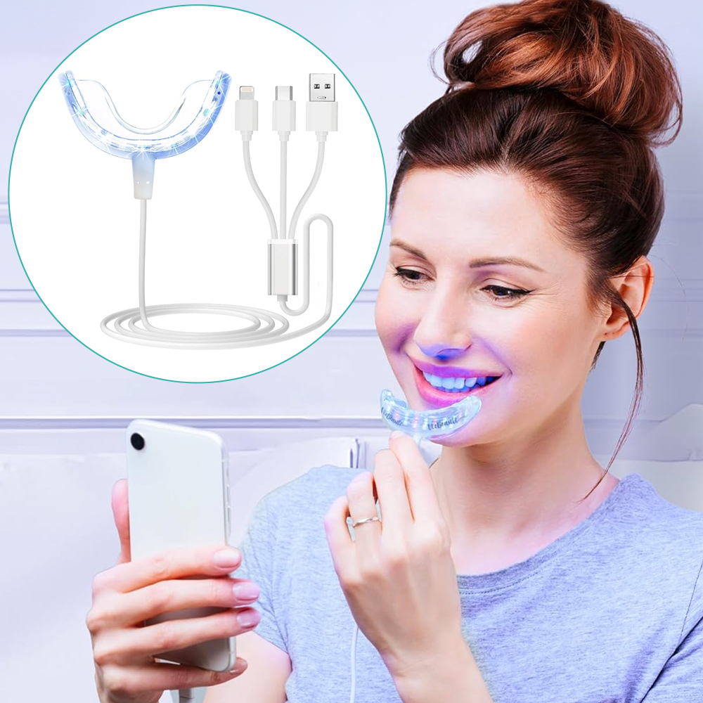 치아 미백 가속기 라이트, 16배 더 강력한 파란색 L - Teeth Whitening In Office 리뷰 및 가격