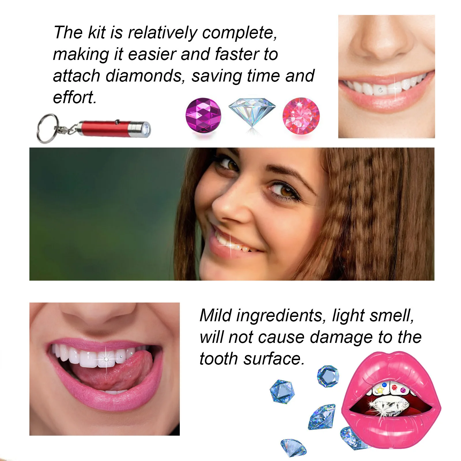 치아 장식 키트 DIY 투명 보석 장식 글리터 아름다운 - Teeth Whitening Kit With Light 리뷰 및 가격