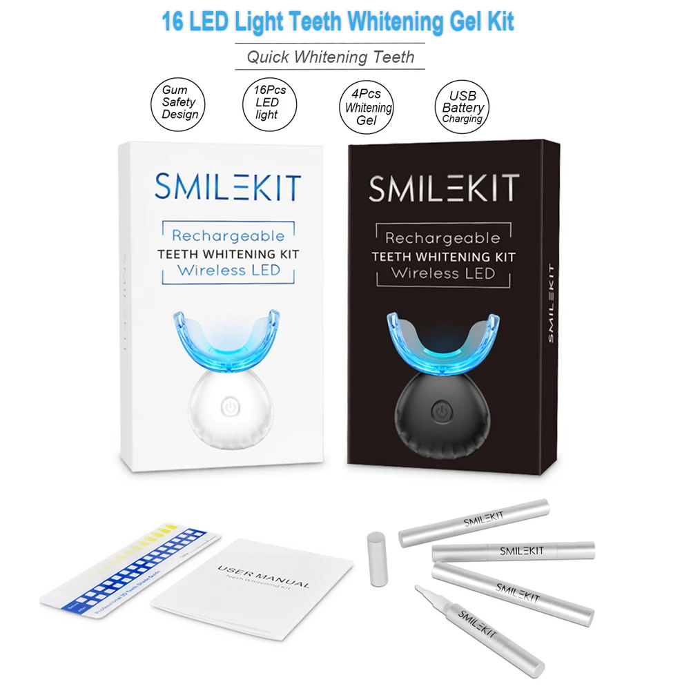 치과 치아 미백 키트 미니 16 LED 콜드 라이트 3 - Teeth Whitening Kit With Light 리뷰 및 가격