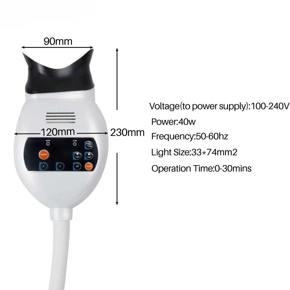 조절 가능한 3색 LED 치아 미백 촉진기 치과용 냉광 - Teeth Whitening China 리뷰 및 가격
