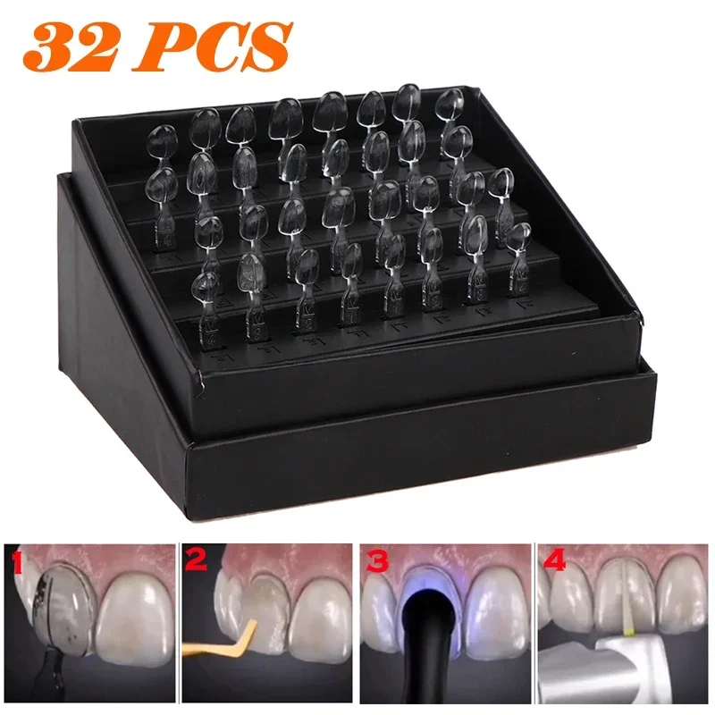 32개 치과용 베니어 몰드 키트 복합 레진 몰드 광중합 - Teeth Whitening Kit With Light 리뷰 및 가격