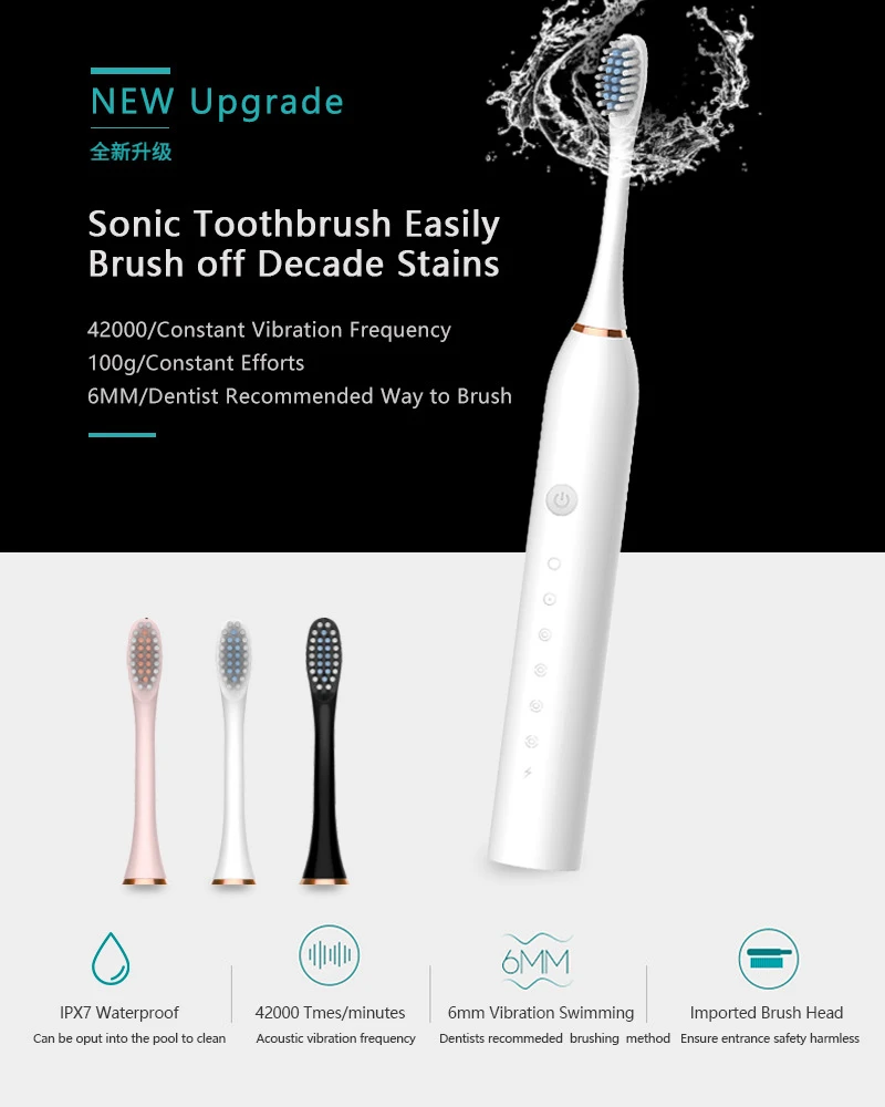 소닉 전동 칫솔 성인 스마트 타이밍 칫솔 치아 깨끗한  - Teeth Whitening Or Tooth Whitening 리뷰 및 가격