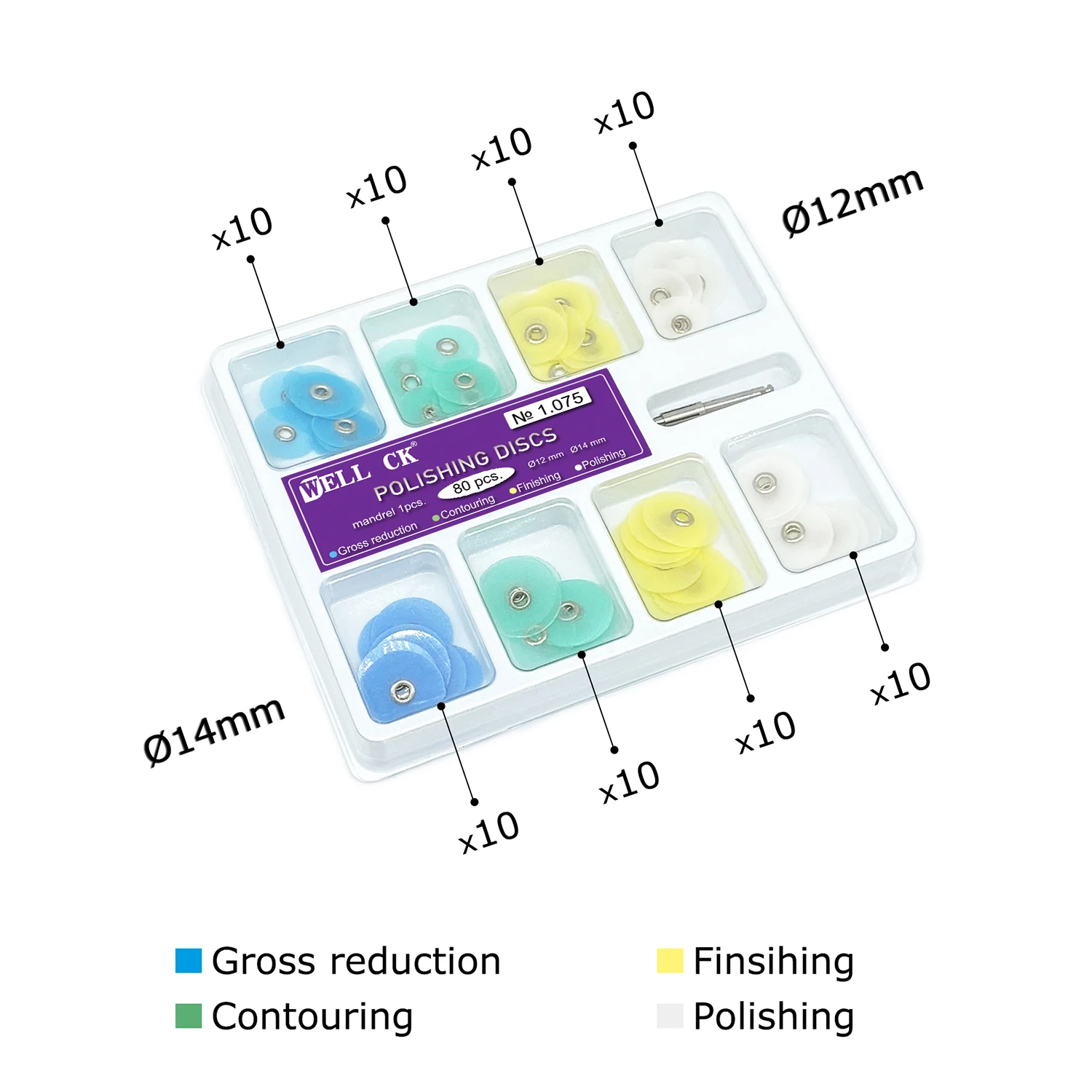 WELLCK 치과 연마 디스크 총 감소 윤곽 맨드릴 소 - Teeth Whitening Home 리뷰 및 가격