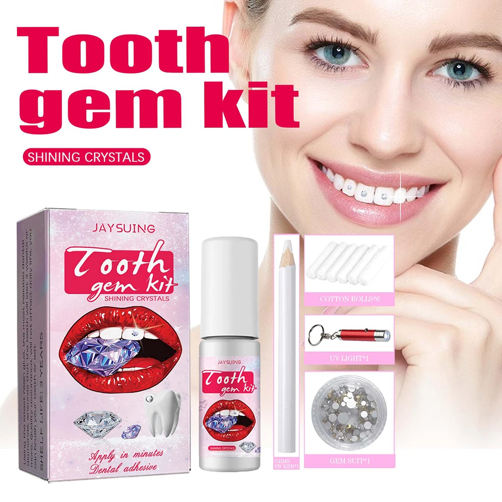DIY 치아 보석 키트, 경화 조명 접착제, 크리스탈  - Teeth Whitening Kit With Light 리뷰 및 가격